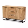 Kirklands Home Cabinets & Sideboards|Oak Wood and Metal Sideboard Buffet