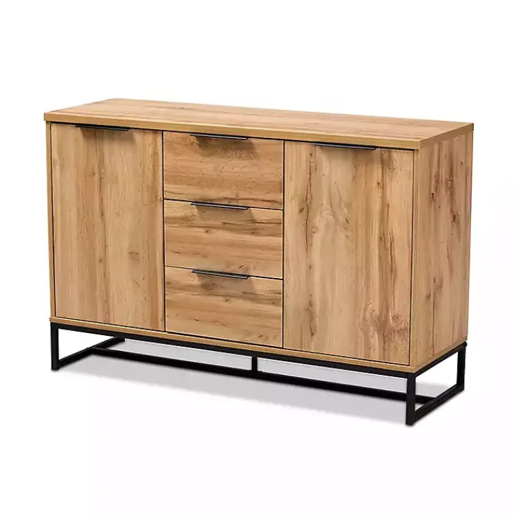 Kirklands Home Cabinets & Sideboards|Oak Wood and Metal Sideboard Buffet