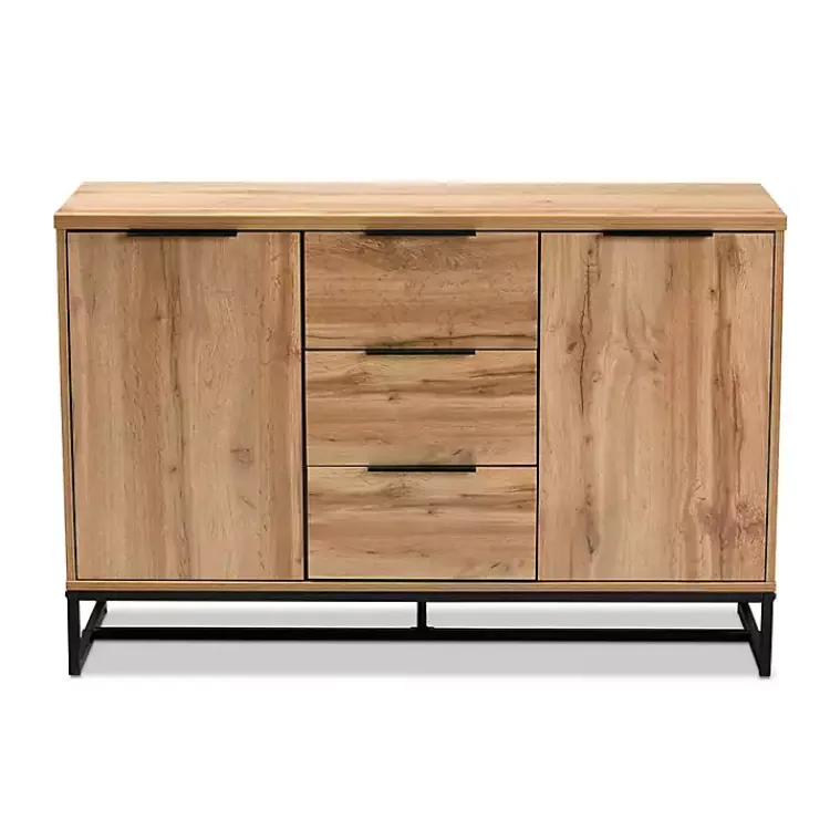 Kirklands Home Cabinets & Sideboards|Oak Wood and Metal Sideboard Buffet