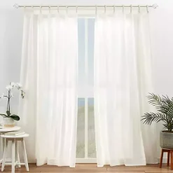 Kirklands Home Curtains & Drapes|Oatmeal Braided 2-pc. Curtain Panel Set, 96 in. Ivory