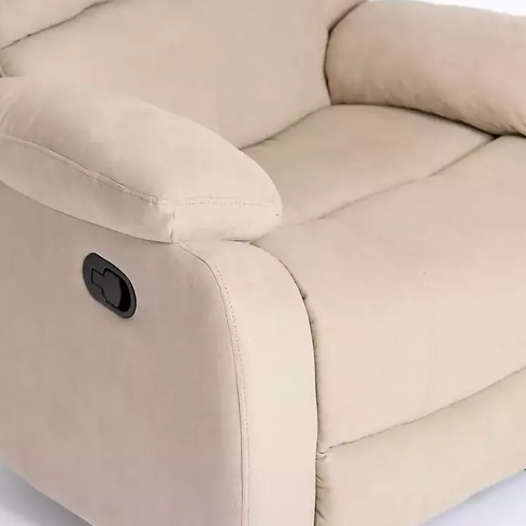 Kirklands Home Accent Chairs|Oatmeal Performance Fabric Barrett Recliner Tan