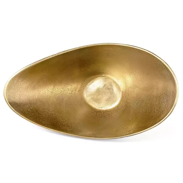 Discount Oblong Black and Gold Bowl, 15 in Decorative Bowls & Jars