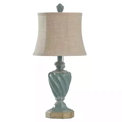 Kirklands Home Table Lamps|Ocean Blue and Gold Table Lamp Tan