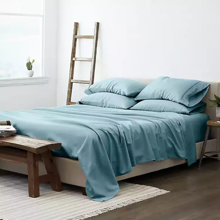 Kirklands Home Bed Sheets|Ocean 6-pc. Queen Sheet Set Blue