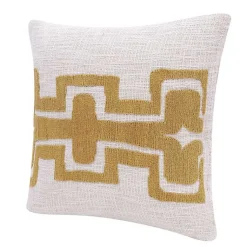 Best Ochre Geometric Stripe Pillow Pillows