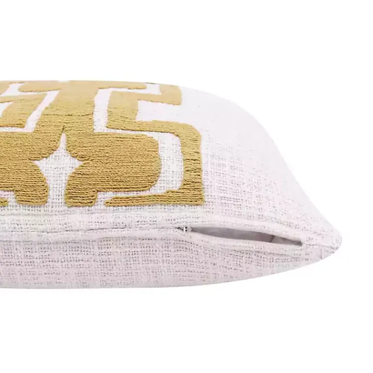 Best Ochre Geometric Stripe Pillow Pillows