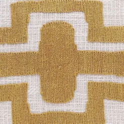 Best Ochre Geometric Stripe Pillow Pillows