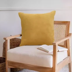 New Ochre Velvet Handmade Throw Pillow Pillows