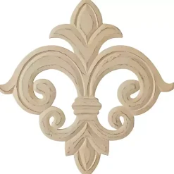 Kirklands Home Wall Plaques|Off-White Distressed Fleur De Lis Wall Decoration Ivory