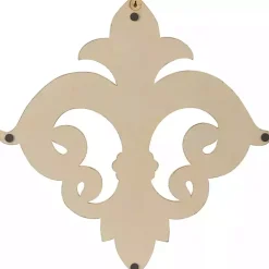 Kirklands Home Wall Plaques|Off-White Distressed Fleur De Lis Wall Decoration Ivory