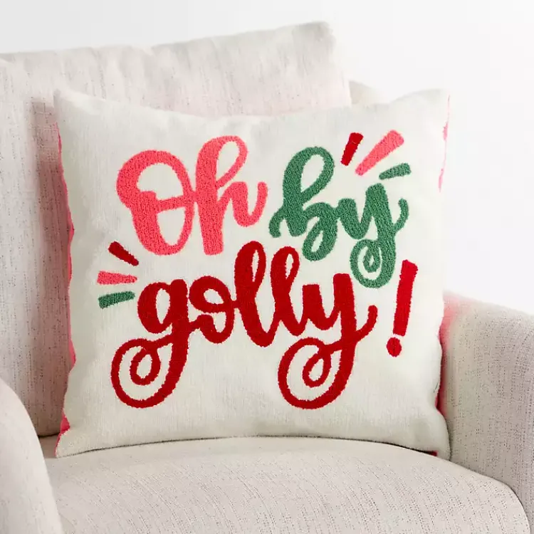 Clearance Oh By Golly Christmas Pillow Pillows