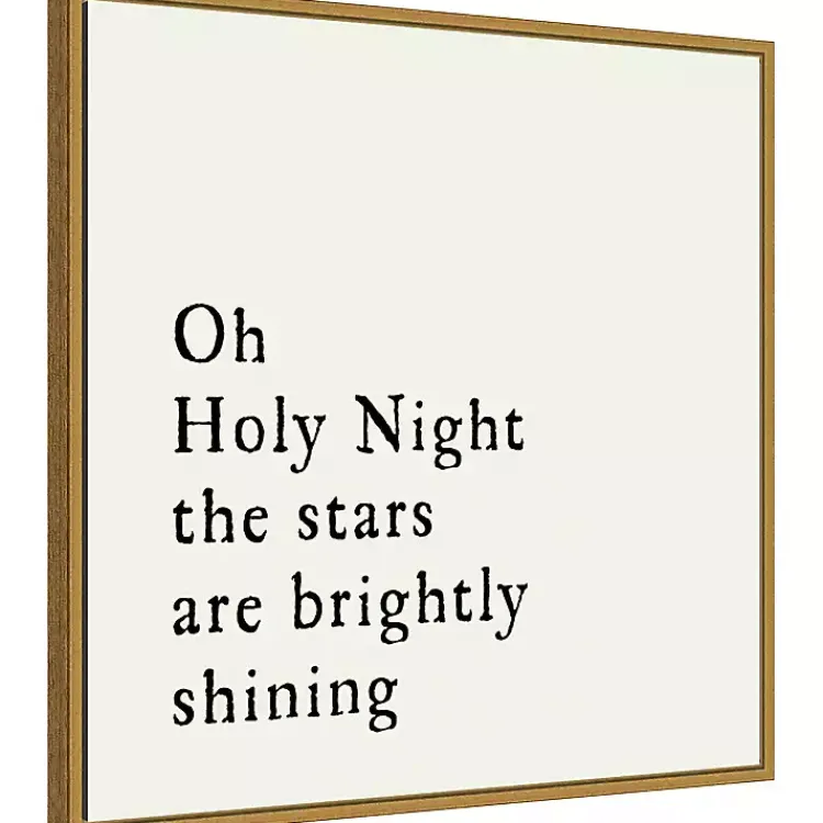 Outlet Oh Holy Night Gold Framed Canvas Art Print Christmas Art & Wall Decor