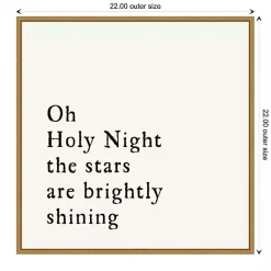 Outlet Oh Holy Night Gold Framed Canvas Art Print Christmas Art & Wall Decor