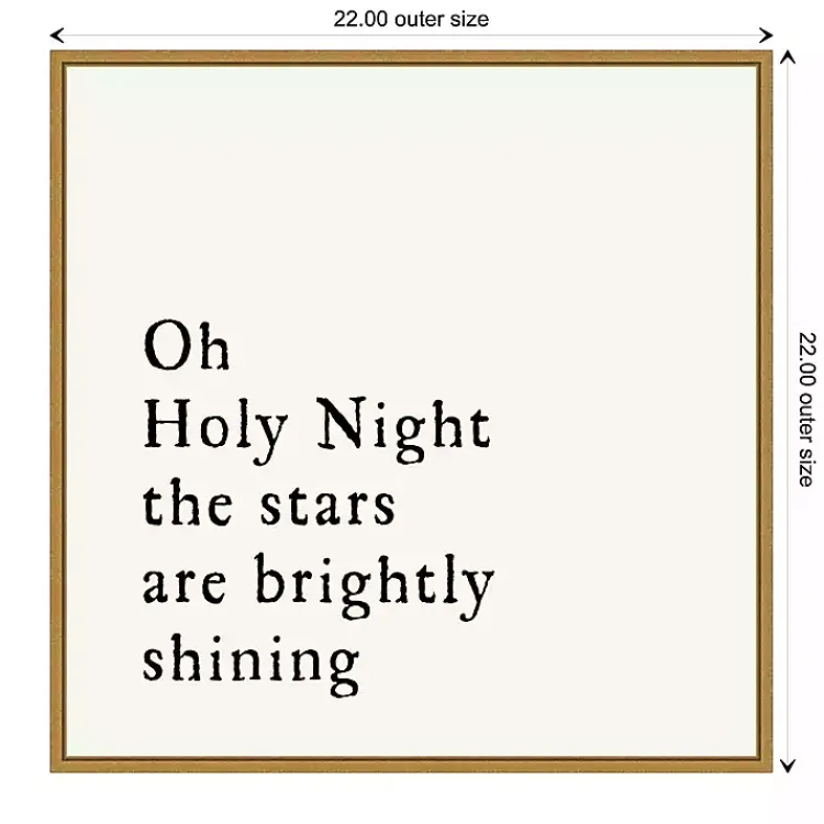 Outlet Oh Holy Night Gold Framed Canvas Art Print Christmas Art & Wall Decor