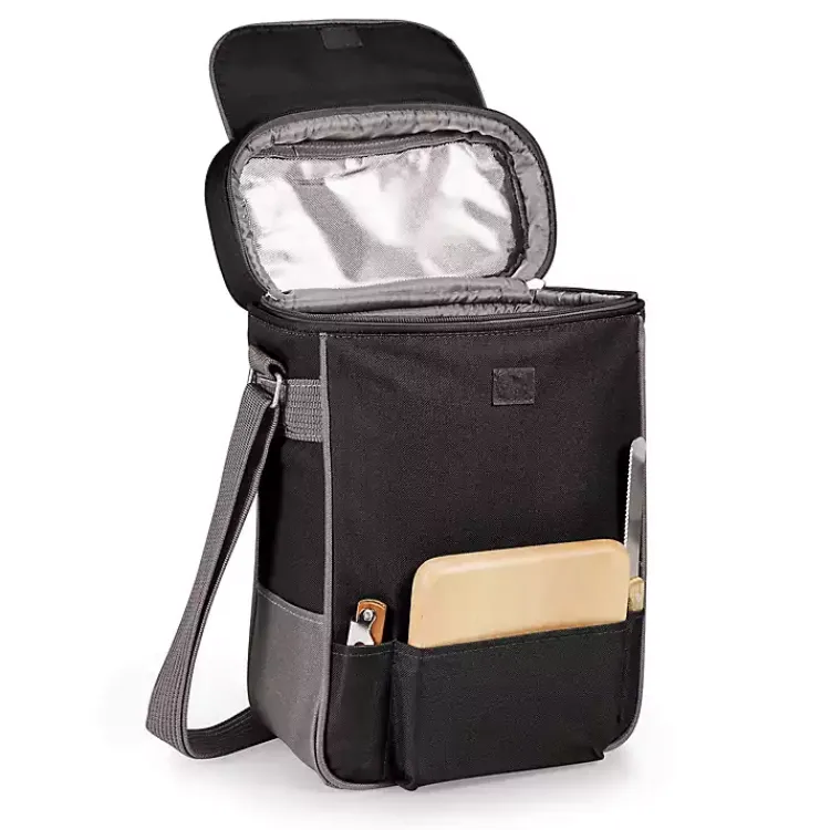 Kirklands Home Barware|Ohio State Buckeyes Wine & Cheese Tote Black