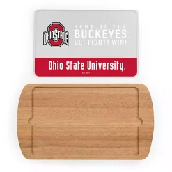 Kirklands Home Serving & Entertaining|Ohio State Buckeyes Wood and Glass Serving Board