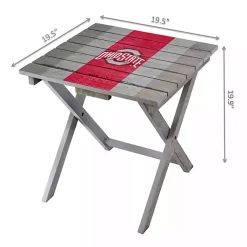Kirklands Home Outdoor Tables|Ohio State University Folding Outdoor Table Brown