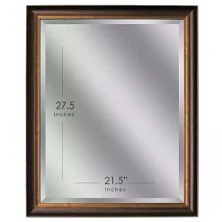 Kirklands Home Decorative Mirrors|Oil Rubbed Bronze Beveled Framed Wall Mirror