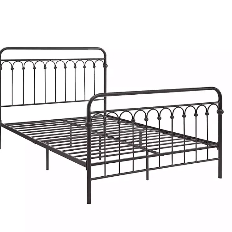 Kirklands Home Beds & Headboards|Oil Rubbed Bronze Metal Platform Full Bed Brown