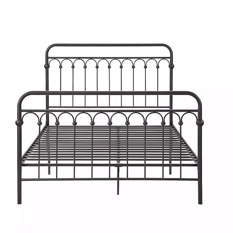 Kirklands Home Beds & Headboards|Oil Rubbed Bronze Metal Platform Full Bed Brown