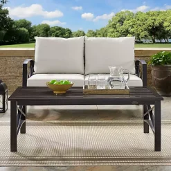 Kirklands Home Outdoor Tables|Oiled Bronze Metal Dayton Outdoor Coffee Table Brown