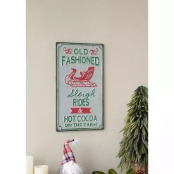 Best Old Fashioned Sleigh Rides Tin Wall Sign Christmas Art & Wall Decor