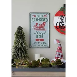 Best Old Fashioned Sleigh Rides Tin Wall Sign Christmas Art & Wall Decor