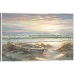 Kirklands Home Framed Art|Old Rowboat on the Shore Framed Canvas Art Print