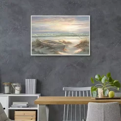 Kirklands Home Framed Art|Old Rowboat on the Shore Framed Canvas Art Print