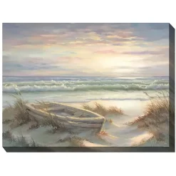 Kirklands Home Outdoor Wall Decor|Old Rowboat Outdoor Canvas Art Print Multi