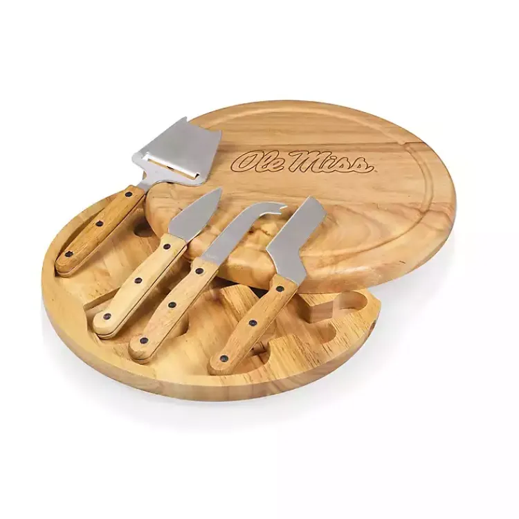 Kirklands Home Serving & Entertaining|Ole Miss Cheese Board and Tool Set Tan