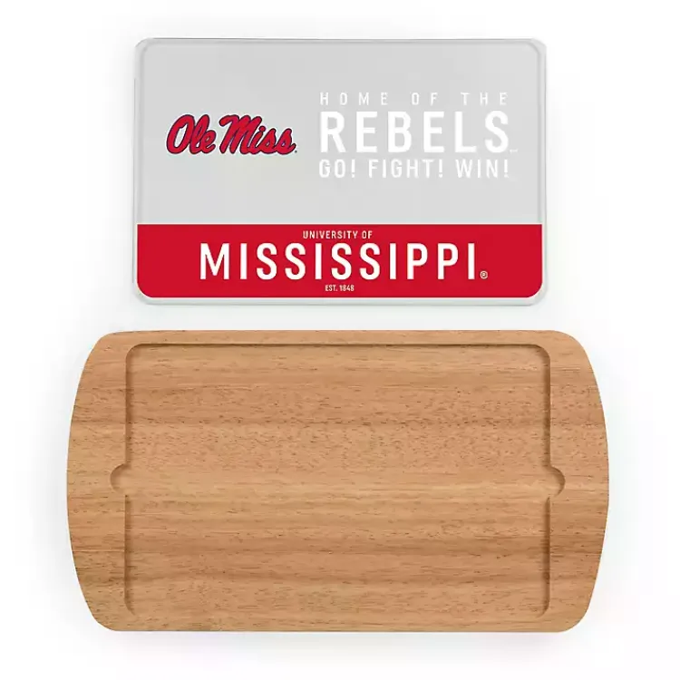 Kirklands Home Serving & Entertaining|Ole Miss Rebels Wood and Glass Serving Board
