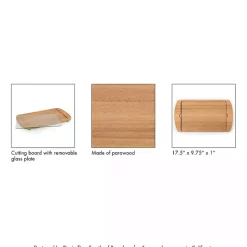 Kirklands Home Serving & Entertaining|Ole Miss Rebels Wood and Glass Serving Board