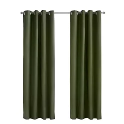 Kirklands Home Curtains & Drapes|Olive Alpine Blackout Curtain Panel, 108 in. Green