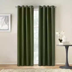 Kirklands Home Curtains & Drapes|Olive Alpine Blackout Curtain Panel, 108 in. Green