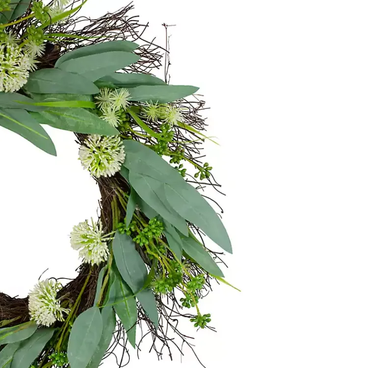 Discount Olive Branch and Flower Buds Spiral Wreath Wreaths