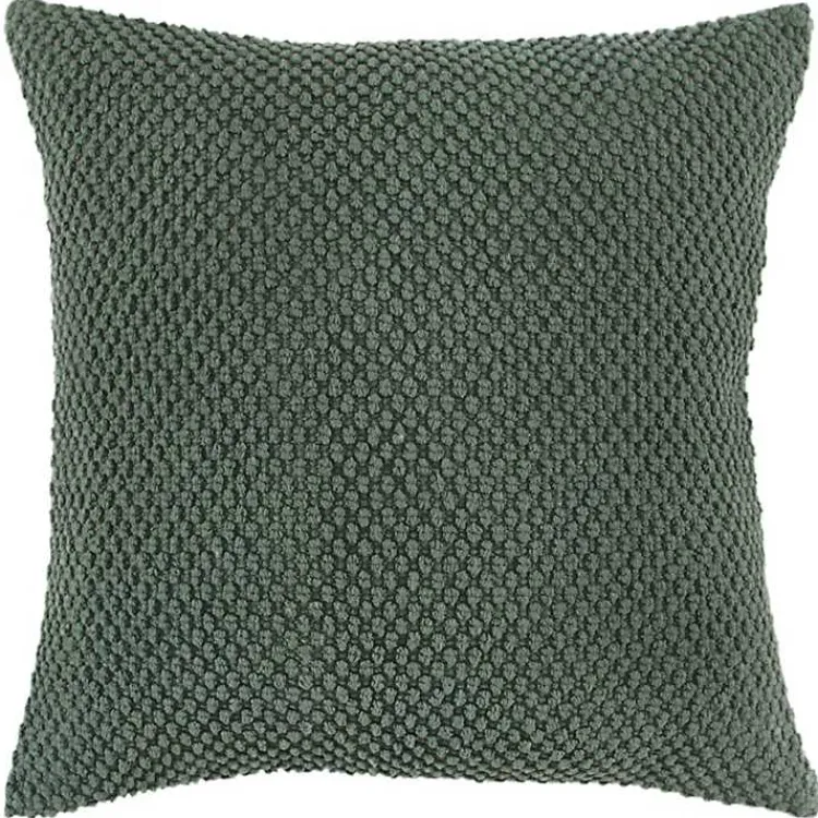 Outlet Olive Woven Nubby Pillow Pillows
