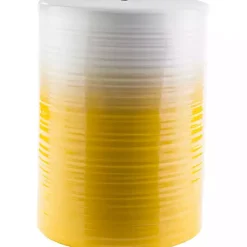 Kirklands Home Outdoor Tables|Ombre Yellow Ripple Accent Table