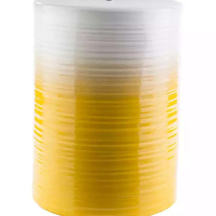 Kirklands Home Outdoor Tables|Ombre Yellow Ripple Accent Table