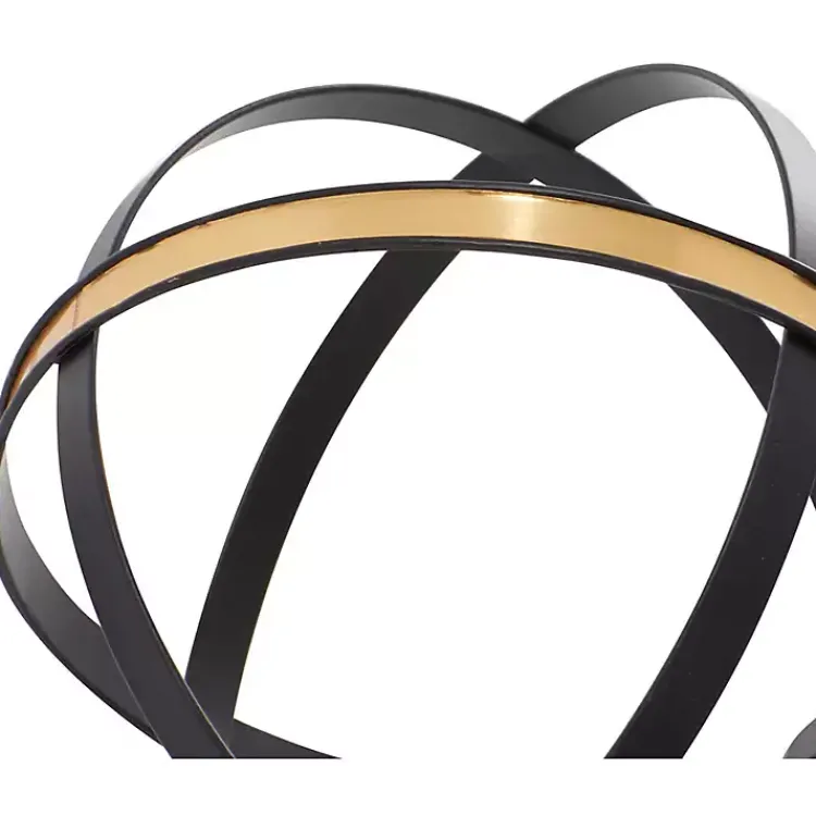 Onyx and Gold 3-pc. Orb Sculpture Set Statues & Figurines