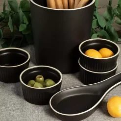 Kirklands Home Kitchen Accessories|Onyx Katy 6-pc. Kitchen Accessories Set Black