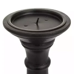 Outlet Onyx Turned Wood 3-pc. Candle Holder Set Candle Holders