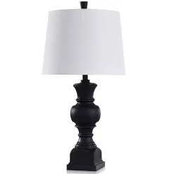 Kirklands Home Table Lamps|Onyx Wood Grain Table Lamp Black