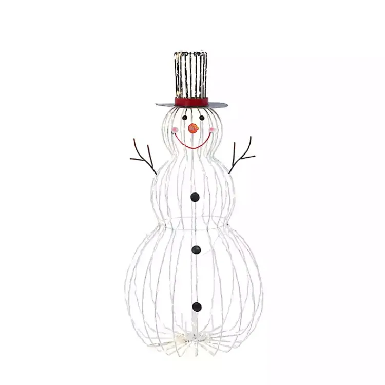 Discount Open Frame Metal LED Snowman Outdoor Christmas Decorations