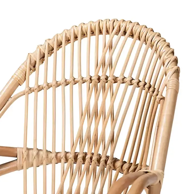 Kirklands Home Accent Chairs|Open Woven Rattan Accent Chair White