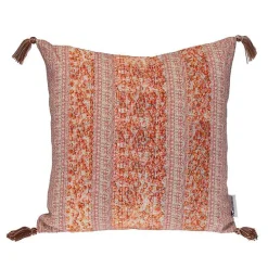 New Orange and Pink Floral Stripe Pillow Pillows