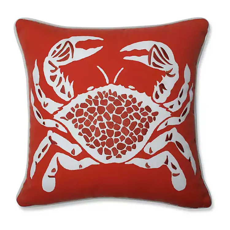 Kirklands Home Outdoor Cushions & Pillows|Orange Calvin the Crab Outdoor Pillow