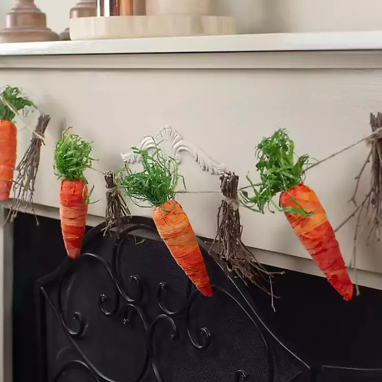 Clearance Carrot and Twig Bundle Garland Decorative Accents