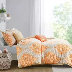 Kirklands Home Comforters|Orange Damask 5-pc. California King Comforter Set