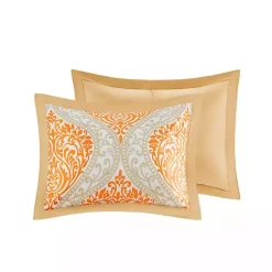 Kirklands Home Comforters|Orange Damask 5-pc. Full/Queen Comforter Set